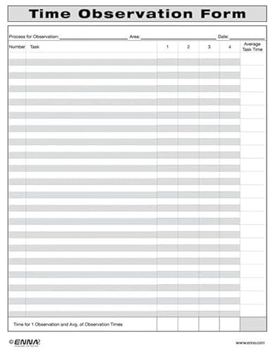 Time observation form - time,